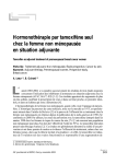 Hormonothérapie par tamoxifène seul chez la femme non ménopausée en situation adjuvante