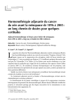 Hormonothérapie adjuvante du cancer un long chemin de doutes pour quelques