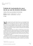 M Évolution de la présentation du cancer