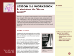 LESSON 5.6 WORKBOOK So what about the 'War on