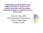 Comorbidity and Body Mass Index (BMI) as Predictors of Survival for