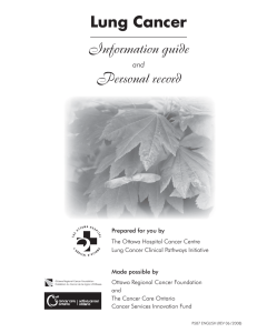 Lung Cancer Information guide Personal record and