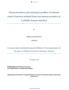 Characterization and resistance profiles of selected
