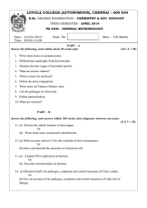 LOYOLA COLLEGE (AUTONOMOUS), CHENNAI – 600 034