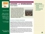 LESSON 1.3 WORKBOOK Food Safety