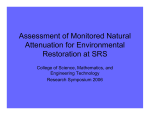 Assessment of Monitored Natural Attenuation for Environmental Restoration at SRS