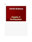 Earth Science Chapter 5 Earthquakes