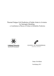Thermal Fatigue Life Prediction of Solder Joints in Avionics