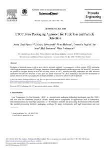 ScienceDirect LTCC, New Packaging Approach for Toxic Gas and Particle Detection