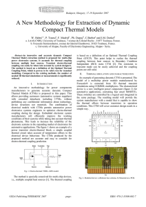 A New Methodology for Extraction of Dynamic Compact Thermal Models  W. Habra