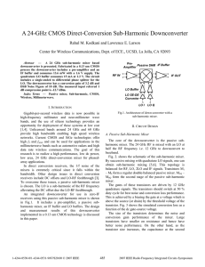 A 24-GHz CMOS Direct-Conversion Sub-Harmonic Downconverter