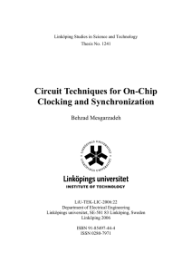 Circuit Techniques for On-Chip Clocking and Synchronization Behzad Mesgarzadeh
