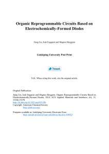 Organic Reprogrammable Circuits Based on Electrochemically-Formed Diodes Linköping University Post Print