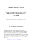 Linköping University Post Print Energy-Efficient Fault Tolerance in Chip