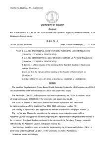 File Ref.No.3128/GA - IV - J1/2013/CU  UNIVERSITY OF CALICUT