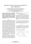 Dual Input All-Pass Networks Using MO-OTA and its Application