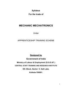 MECHANIC MECHATRONICS Syllabus For the trade of