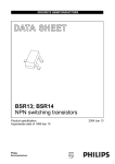 DATA  SHEET BSR13; BSR14 NPN switching transistors Product specification