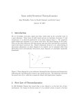 Some useful Statistical Thermodynamics 1 Introduction
