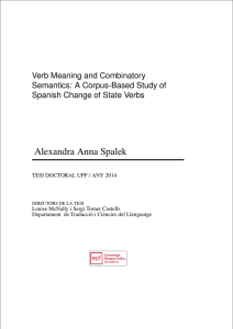 Alexandra Anna Spalek Verb Meaning and Combinatory Semantics: A Corpus-Based Study of