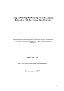 Using an Ontology for Guiding Natural Language