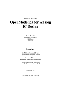 OpenModelica for Analog IC Design  Examiner