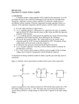 PHYSICS 536 Experiment 9: Common Emitter Amplifier A. Introduction