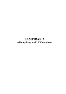 LAMPIRAN A  ­­Listing Program PLC Controller­­