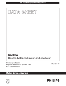 SA602A Double-balanced mixer and oscillator Philips Semiconductors Product specification