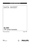 DATA  SHEET BLY88C VHF power transistor August 1986