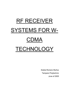 RF RECEIVER SYSTEMS FOR W- CDMA