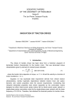 SCIENTIFIC PAPERS OF THE UNIVERSITY OF PARDUBICE  INNOVATION OF TRACTION DRIVES