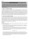 Skill Sheet 19-B Chemical Formulas
