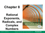 Chapter 8 Rational Exponents, Radicals, and