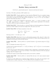 Number theory exercises 08