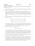 Math 8246 Homework 4 PJW Date due: April 4, 2011.