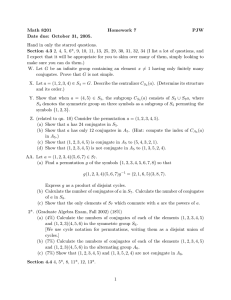 Math 8201 Homework 7 PJW Date due: October 31, 2005.