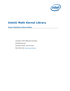 Intel® Math Kernel Library  Vector Statistical Library Notes