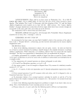 33-759 Introduction to Mathematical Physics Fall Semester, 2005 Assignment No. 8.