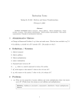 Recitation Notes Spring 16, 21-241: Matrices and Linear Transformations February 9, 2016