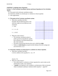 CHAPTER 7: Graphing Linear Equations