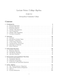 Lecture Notes: College Algebra Contents Joseph Lee Metropolitan Community College