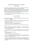 Qualifying Examination in Algebra August 2000