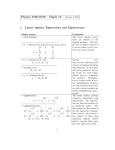 Physics 3730/6720 – Maple 1b – 1 Linear algebra, Eigenvalues and Eigenvectors