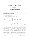 AIMS Lecture Notes 2006 3. Review of Matrix Algebra Peter J. Olver