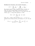 Garrett 11-21-2011 1 Dedekind zeta functions, class number formulas, ... X