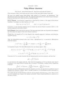 Paley-Wiener theorems