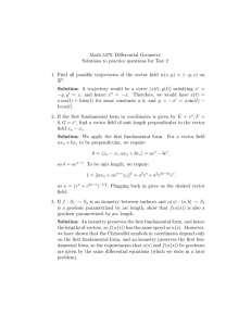 Math 5378, Differential Geometry Solutions to practice questions for Test 2