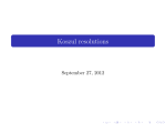 Koszul resolutions September 27, 2012