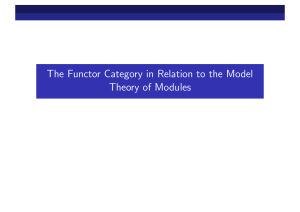 The Functor Category in Relation to the Model Theory of Modules